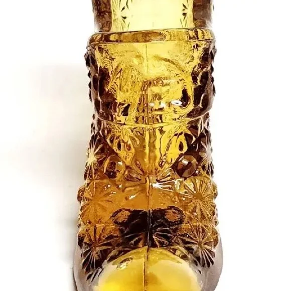 Vintage Amber Glass Shoe - Picture 3 of 6
